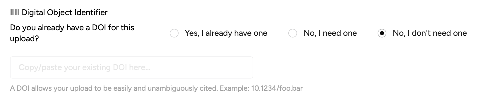 Choose No I don't need one in order to prevent some metadata being sent outside the system.